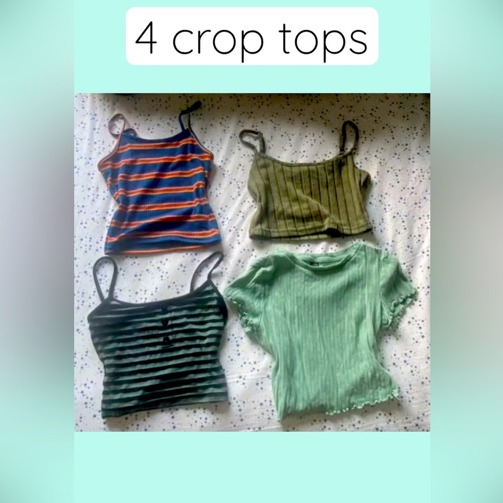 4 women’s crop tops. All in great condition!